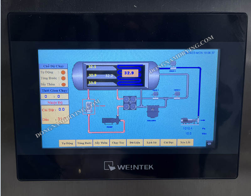 Màn hình điện tử máy sấy đông khô
