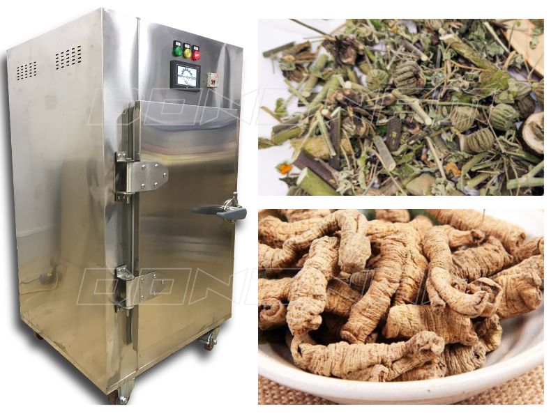 Máy sấy nhiệt dùng để sấy các loại thuốc nam dễ sấy, không ảnh hưởng bởi nhiệt