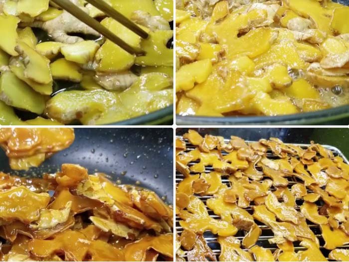 Mứt gừng thái lát