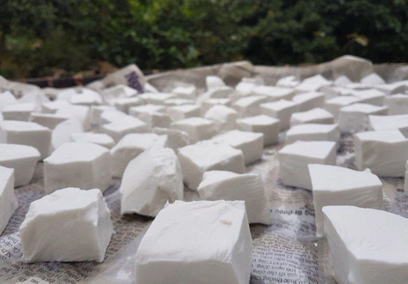 Phơi bột sắn dây