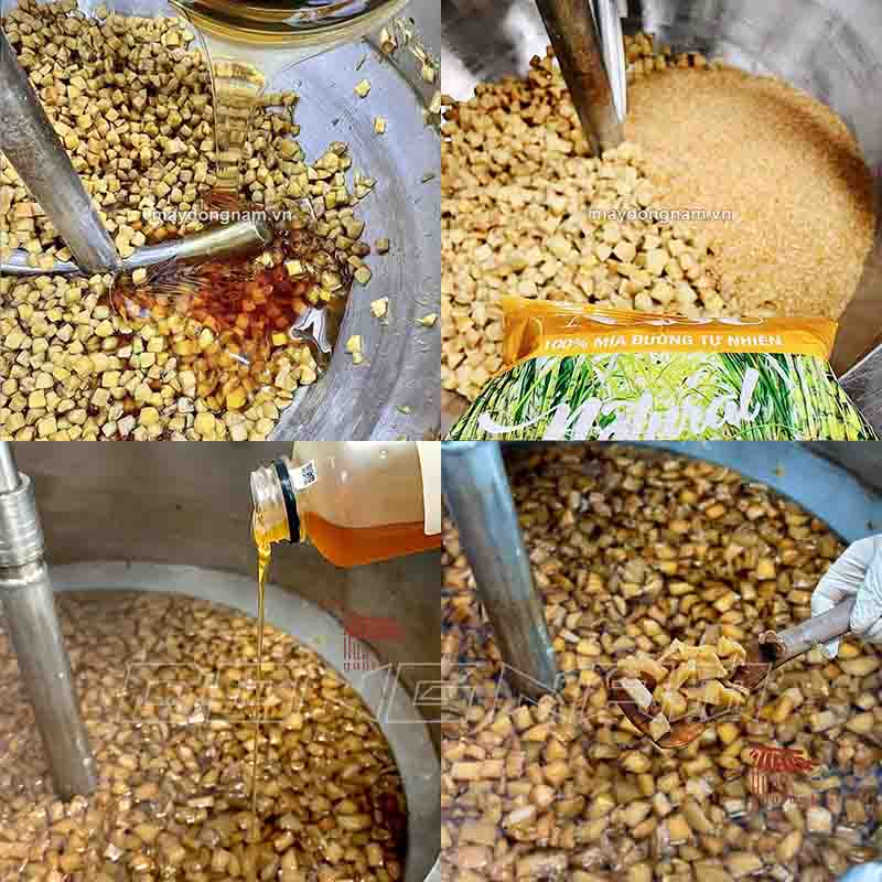 Tẩm mật ong, đường mía và sên gừng